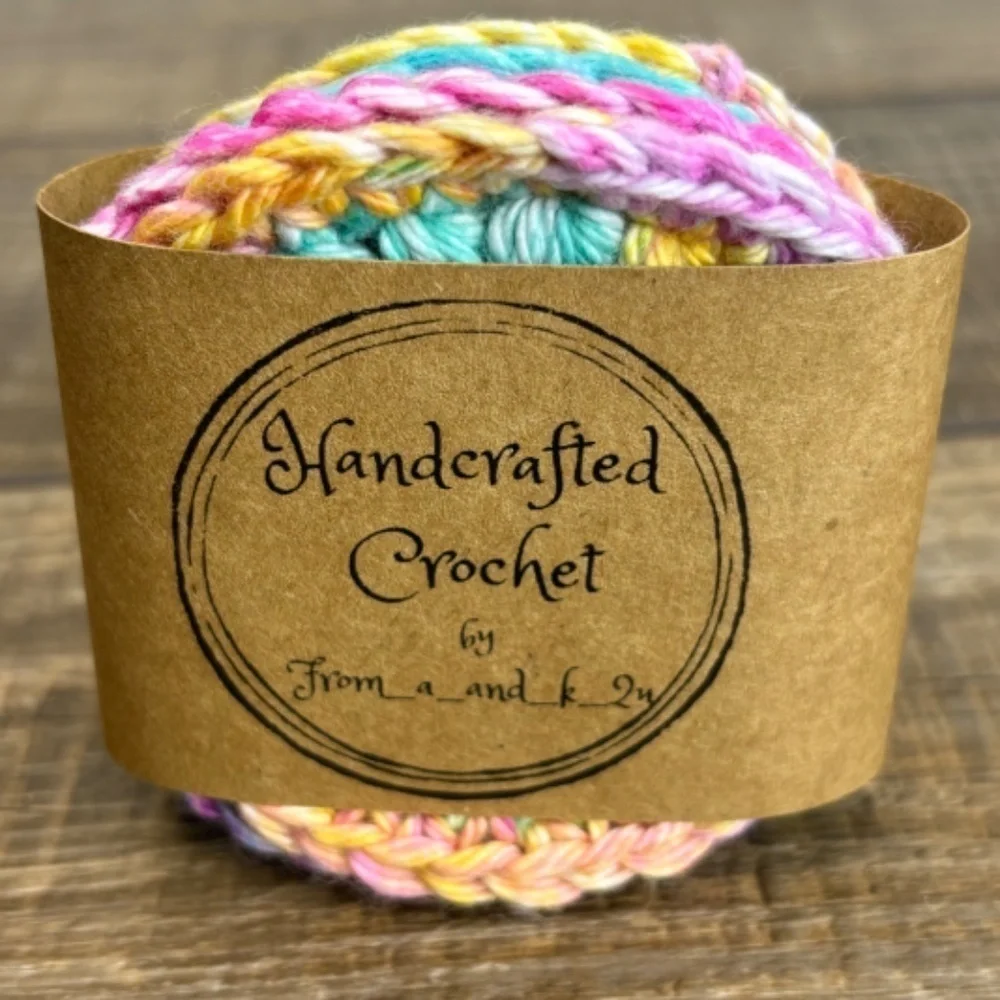 Handcrafted Crochet Round Scrubbies Set for Face Washing Cotton Yarn Reusable